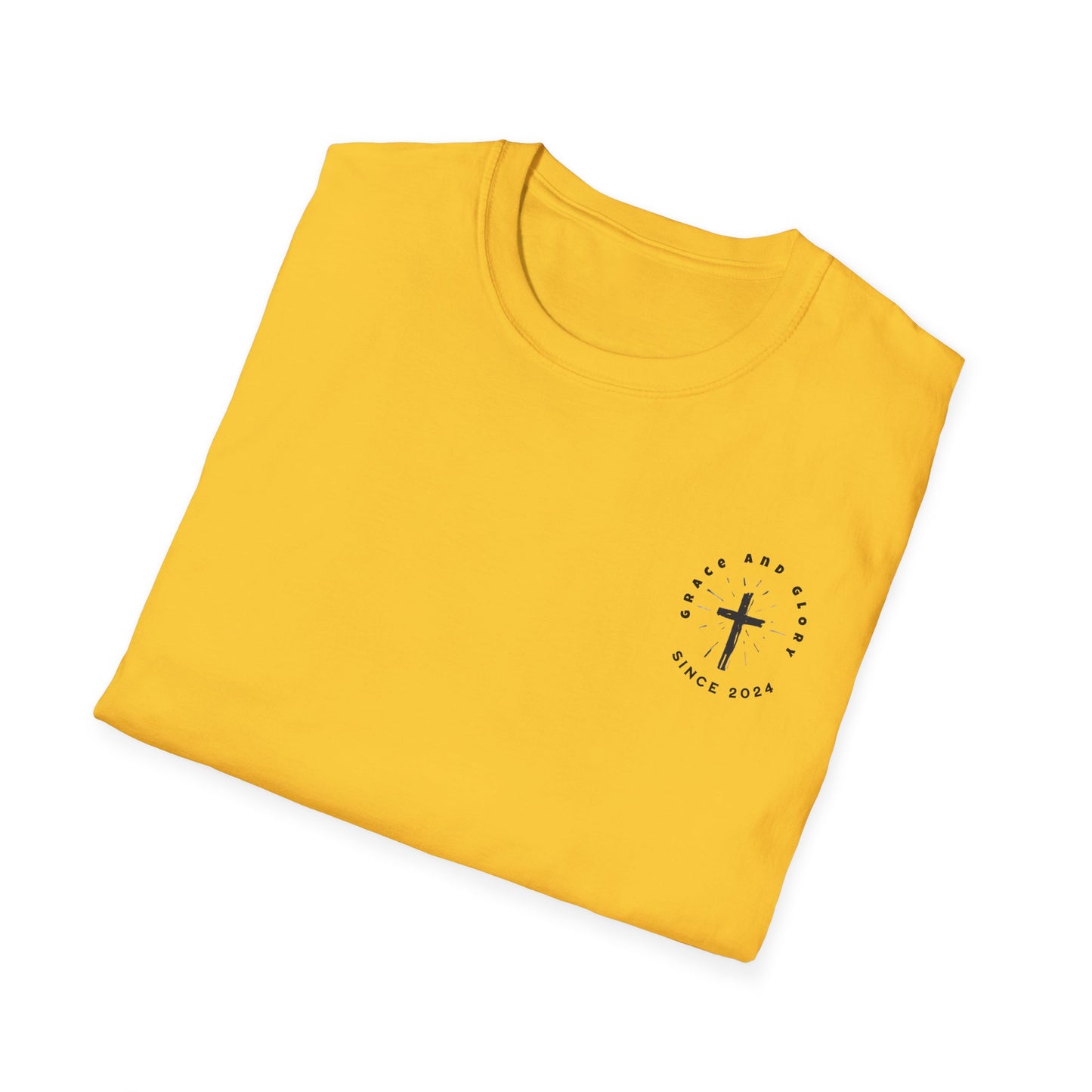 Inspirational Unisex Softstyle T-Shirt - 'Only in God Will You Find True Happiness'