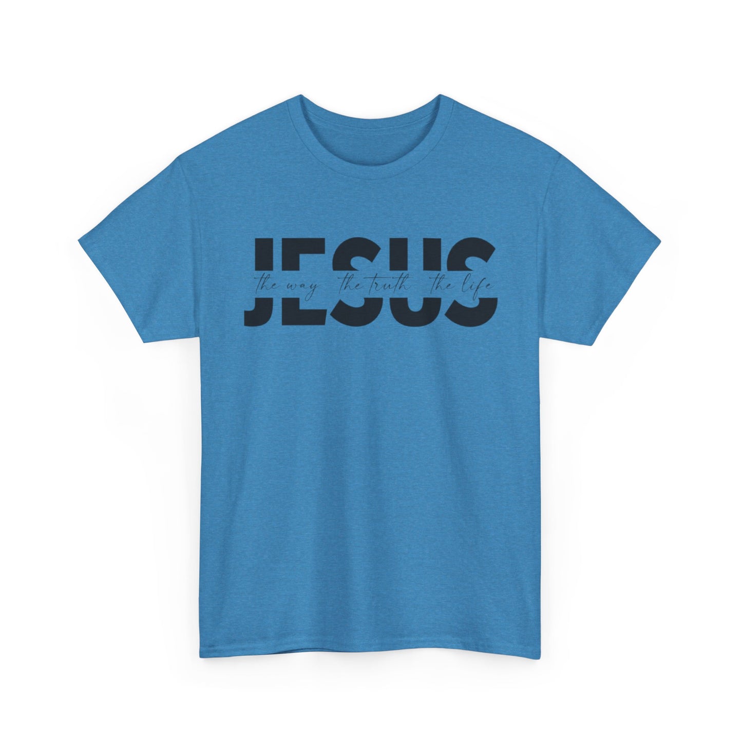 Faithful Message Unisex Heavy Cotton Tee - 'Jesus: The Way, The Truth, The Life'