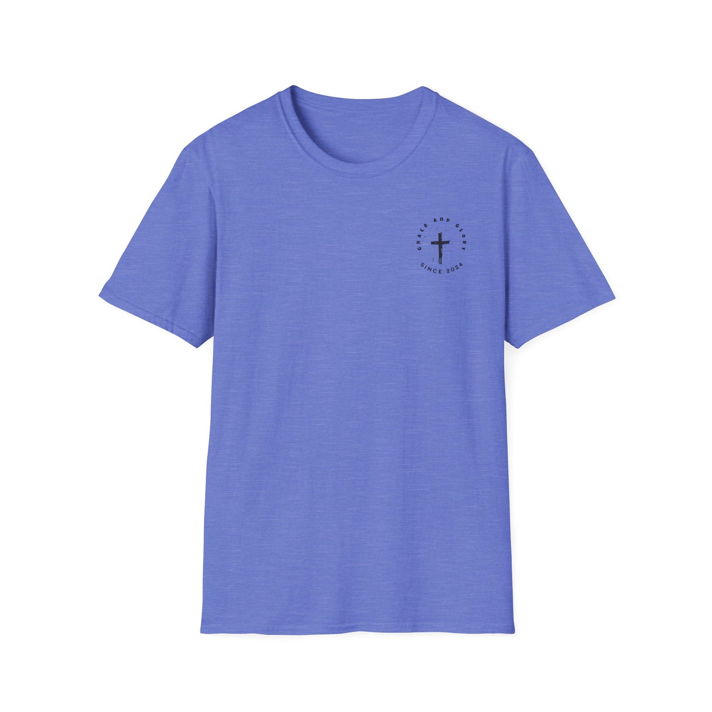 Inspirational Unisex Softstyle T-Shirt - 'Only in God Will You Find True Happiness'