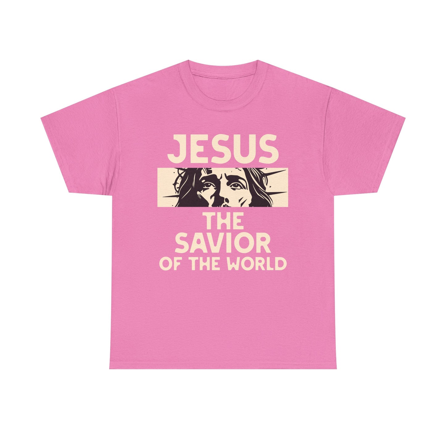 Jesus Savior of the World Unisex Heavy Cotton Tee - Inspirational Christian Graphic T-Shirt