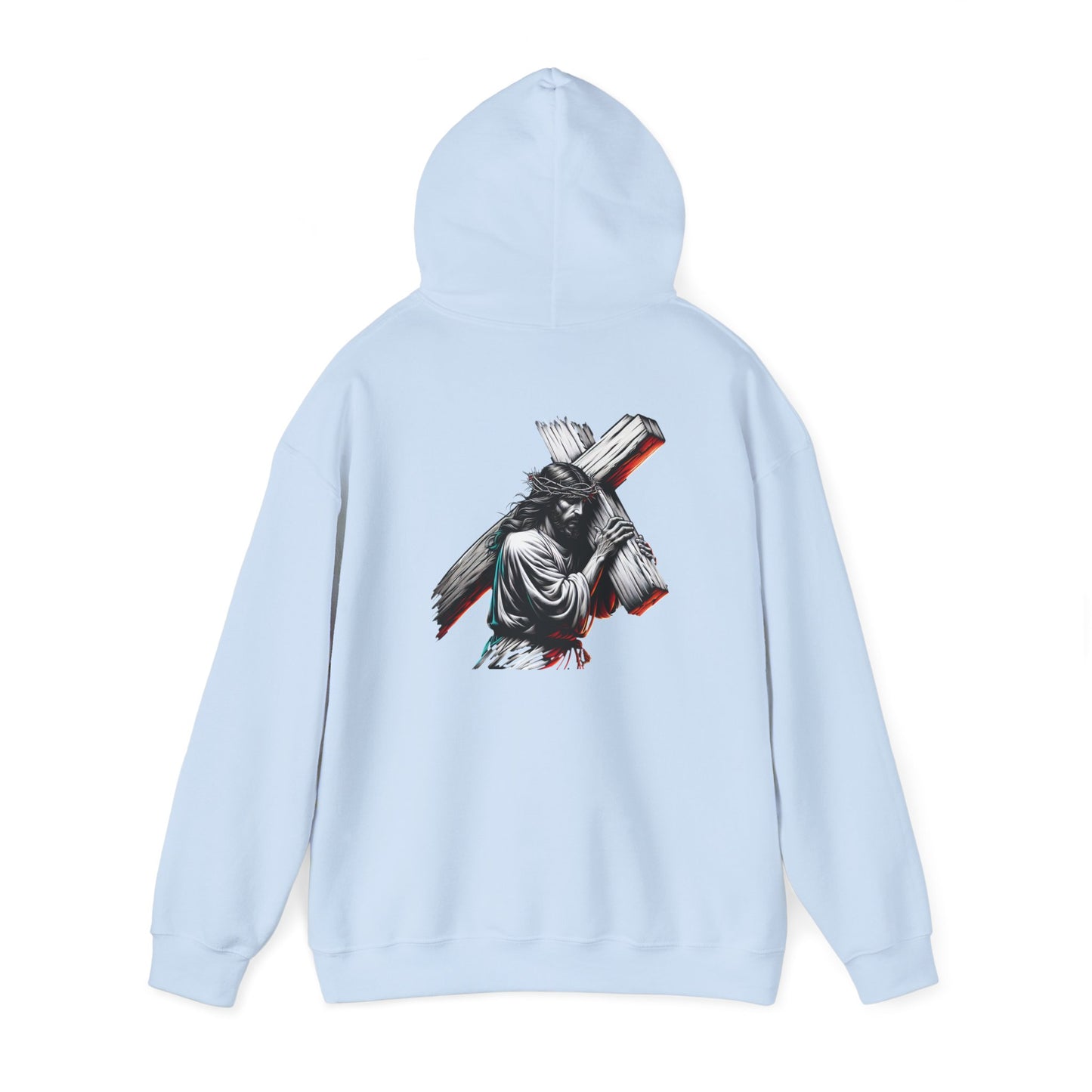 Inspirational Unisex Hooded Sweatshirt - Faith & Strength Design