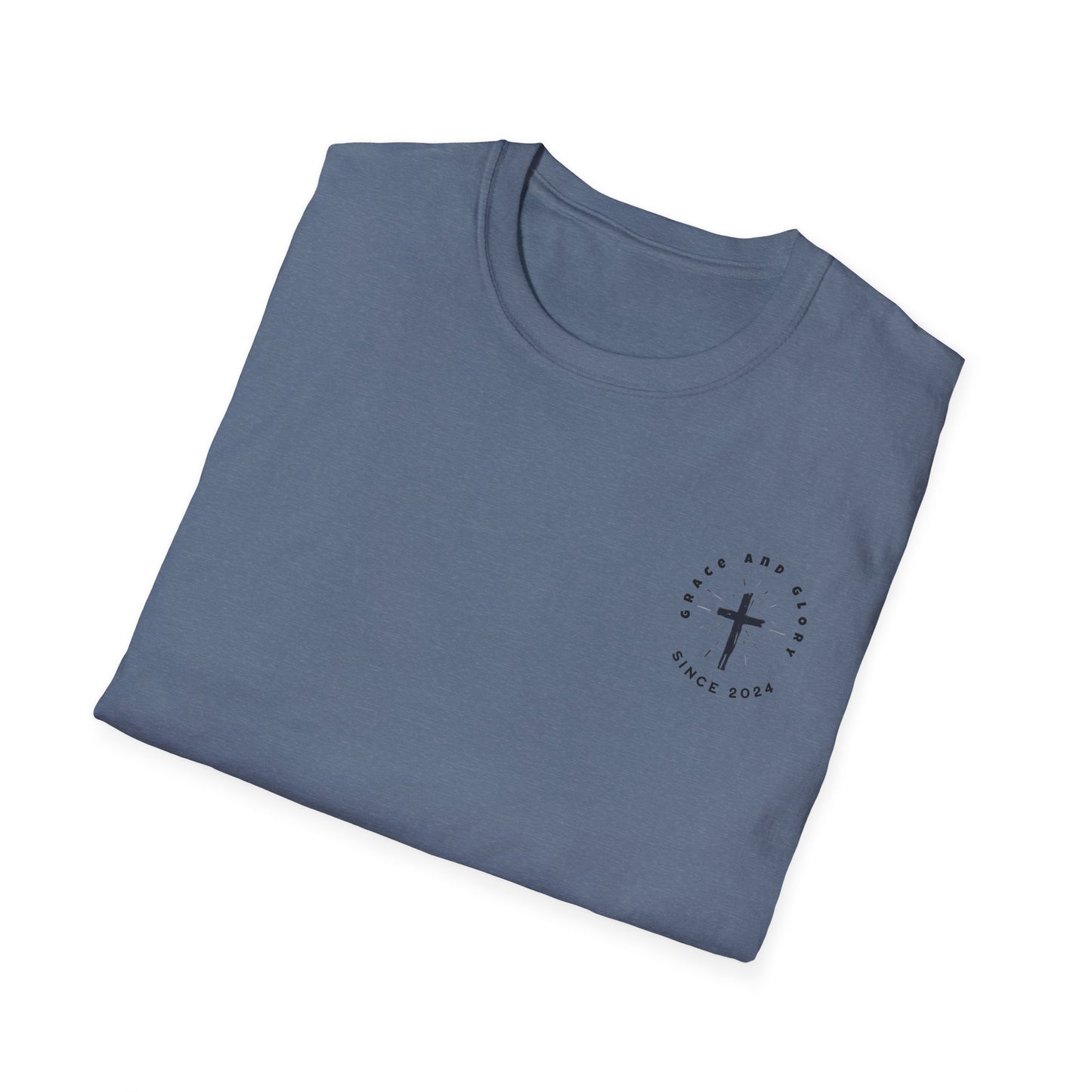 Inspirational Unisex Softstyle T-Shirt - 'Only in God Will You Find True Happiness'