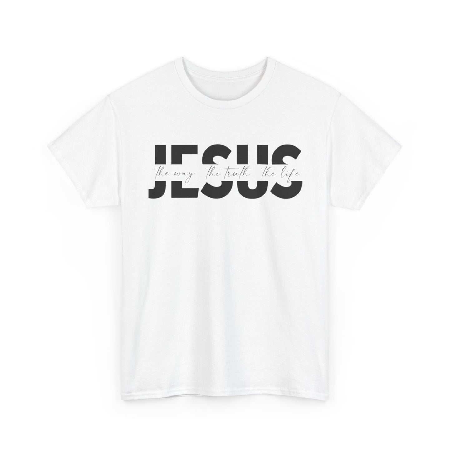 Faithful Message Unisex Heavy Cotton Tee - 'Jesus: The Way, The Truth, The Life'