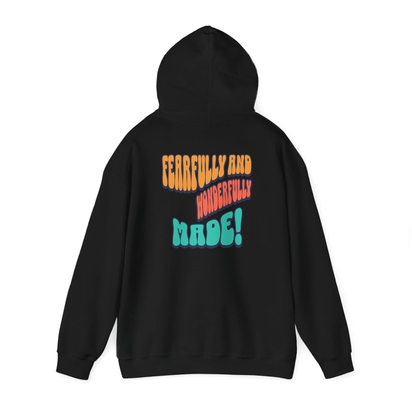 Inspirational Hooded Sweatshirt - 'JESUS' Rainbow Design, Faith-Based Apparel