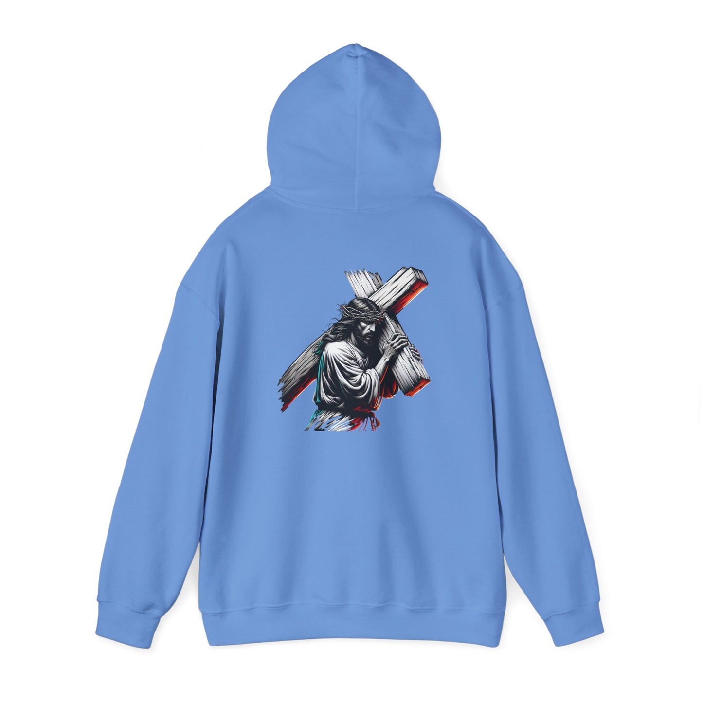Inspirational Unisex Hooded Sweatshirt - Faith & Strength Design
