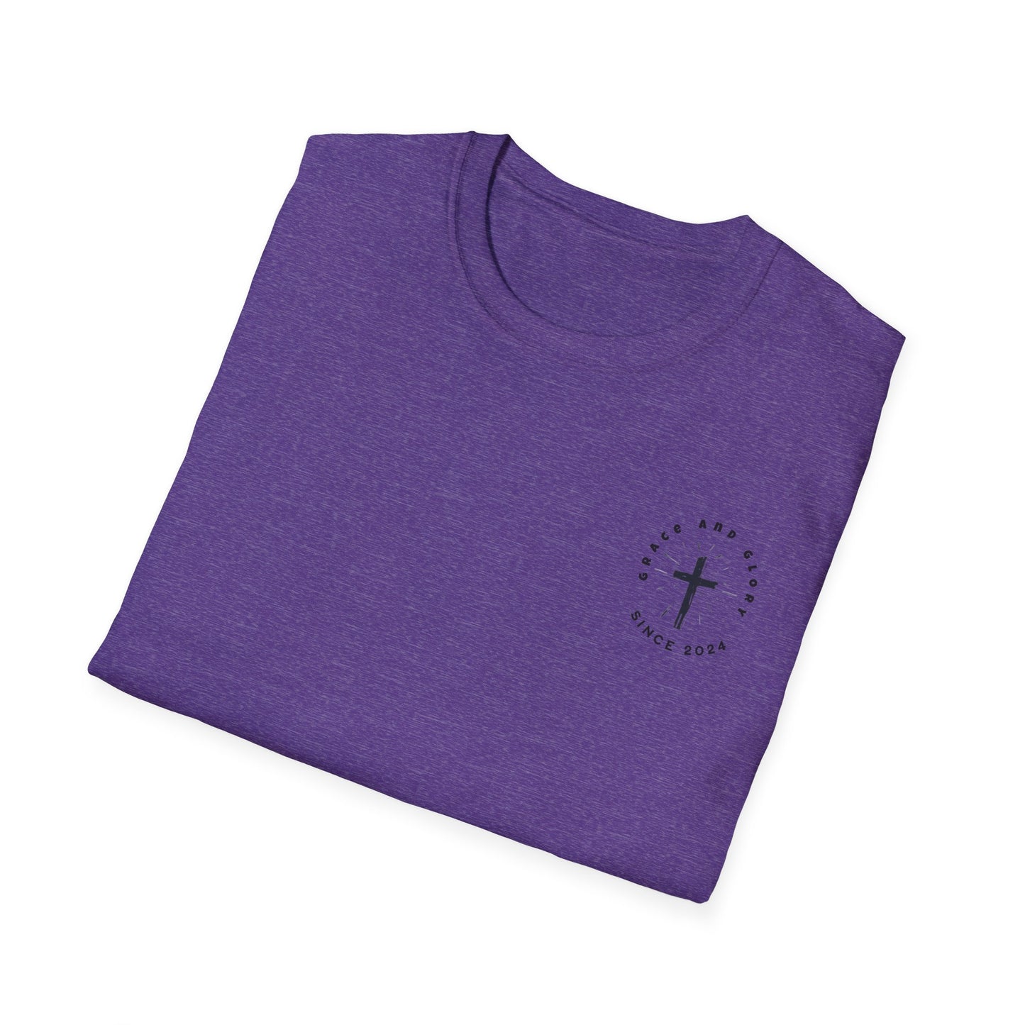Inspirational Unisex Softstyle T-Shirt - 'Only in God Will You Find True Happiness'