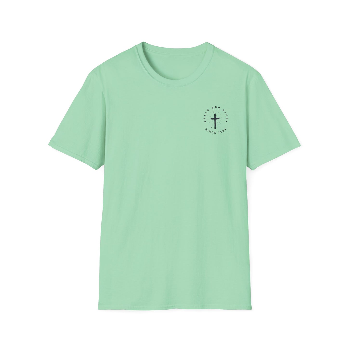 Inspirational Unisex Softstyle T-Shirt - 'Only in God Will You Find True Happiness'