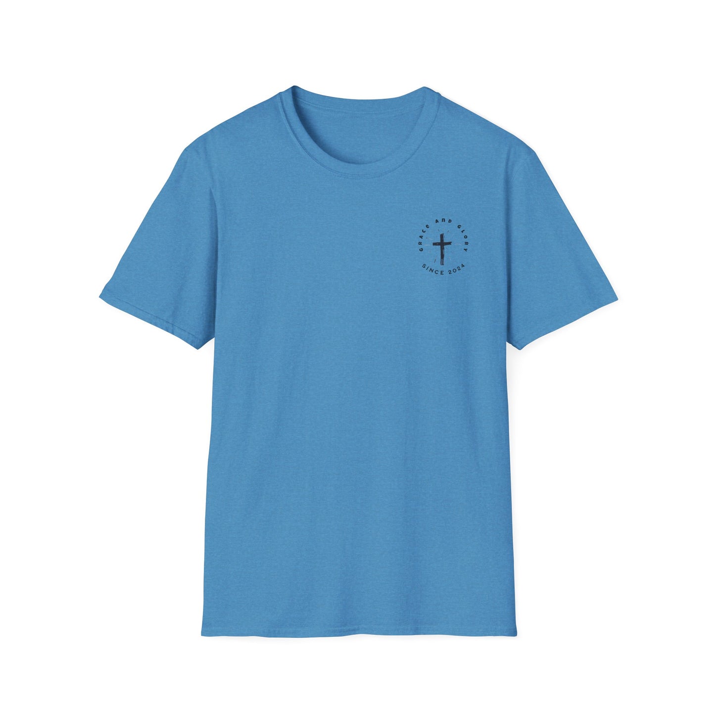 Inspirational Unisex Softstyle T-Shirt - 'Only in God Will You Find True Happiness'