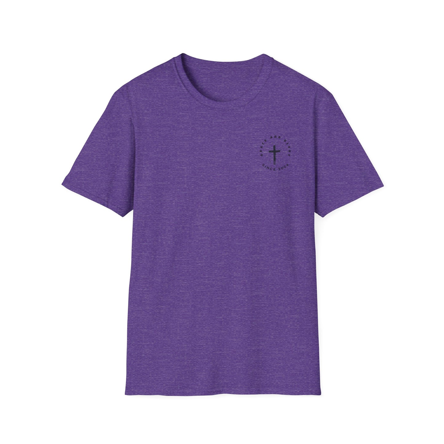 Inspirational Unisex Softstyle T-Shirt - 'Only in God Will You Find True Happiness'