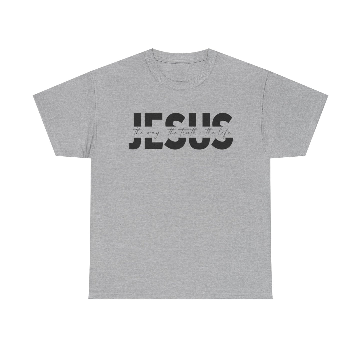 Faithful Message Unisex Heavy Cotton Tee - 'Jesus: The Way, The Truth, The Life'