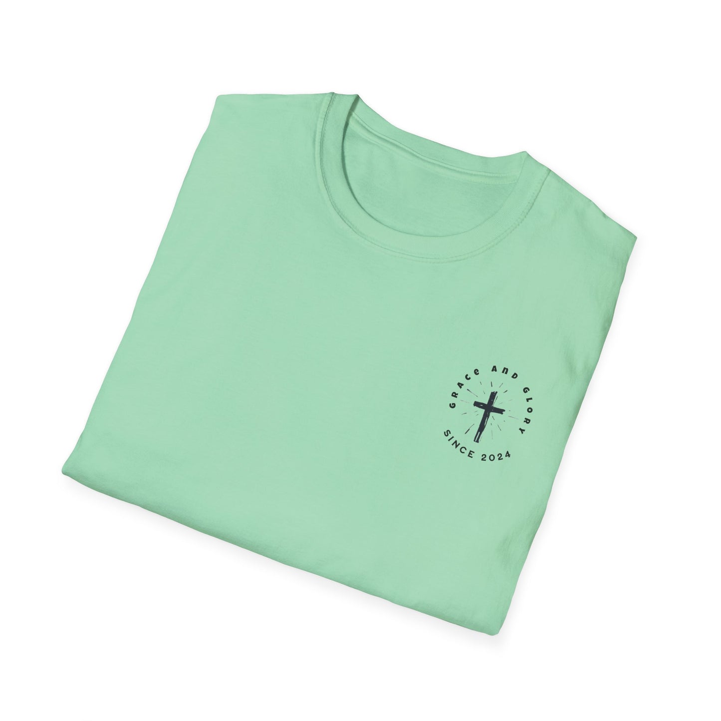 Inspirational Unisex Softstyle T-Shirt - 'Only in God Will You Find True Happiness'
