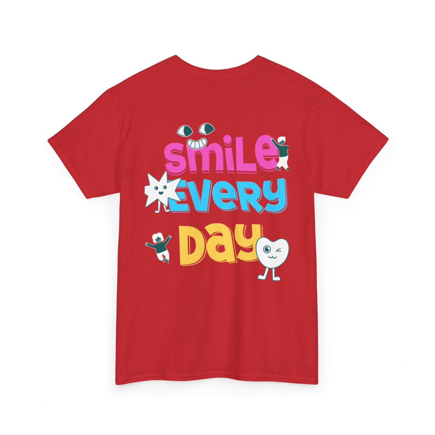 Smile Every Day Unisex Heavy Cotton Tee - Positive Vibe Tee for Comfort & Joy