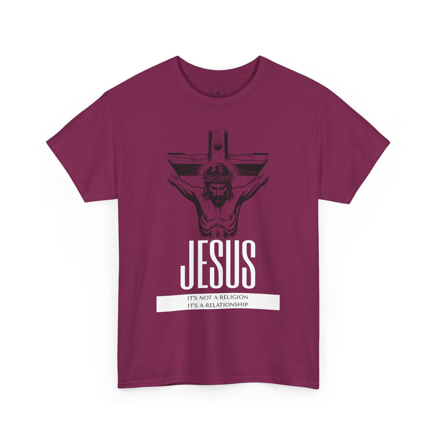 Unisex Heavy Cotton Tee - "It's Not a Religion, It's a Relationship" Graphic Tee