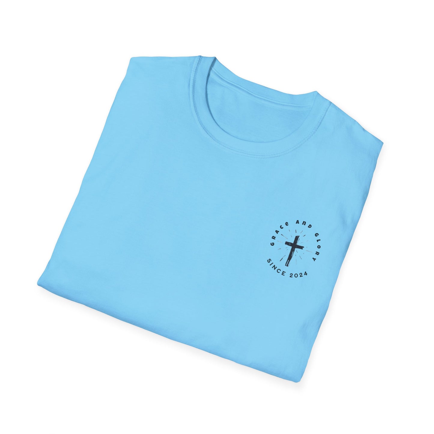 Inspirational Unisex Softstyle T-Shirt - 'Only in God Will You Find True Happiness'