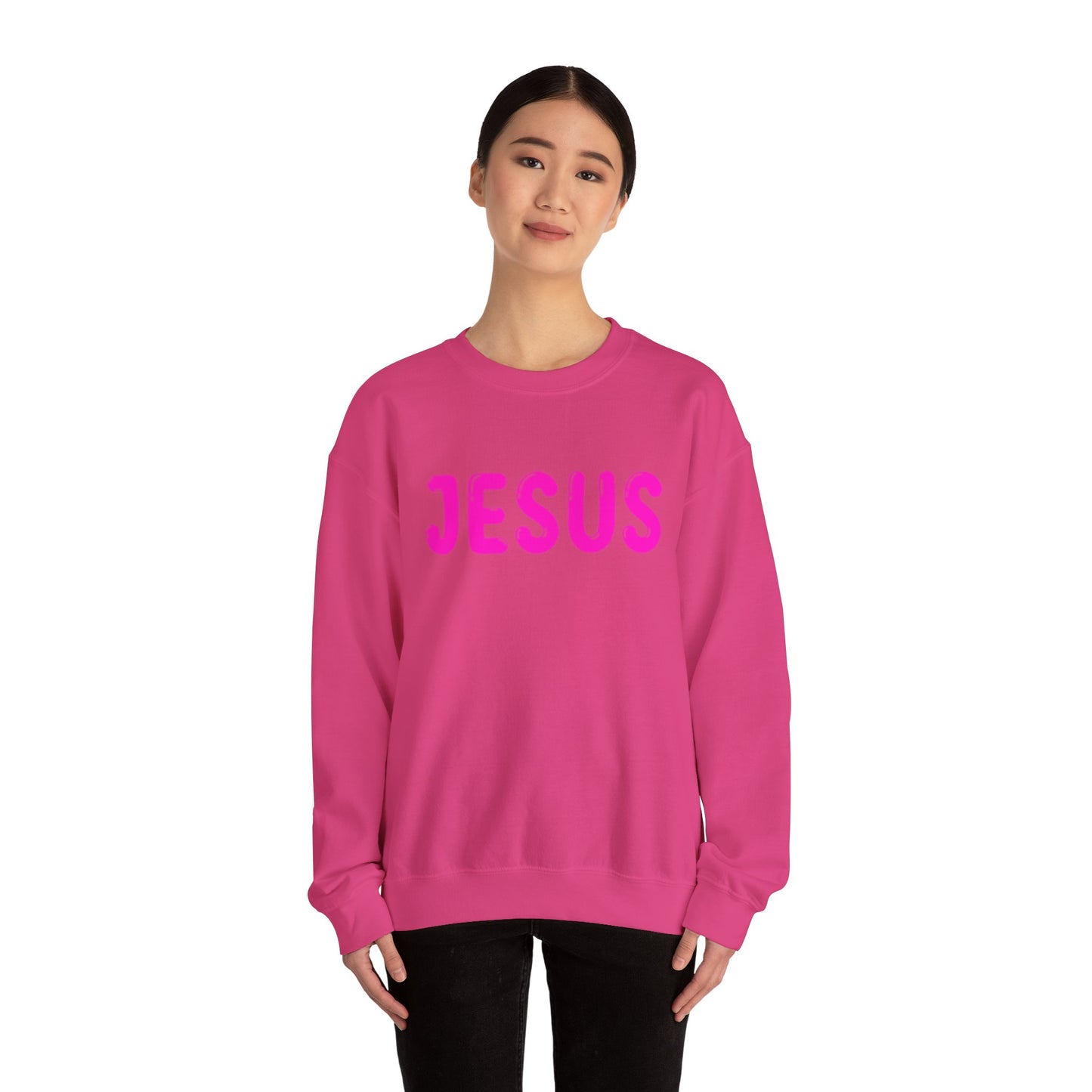 Inspirational Crewneck Sweatshirt - JESUS & Trust in God Design