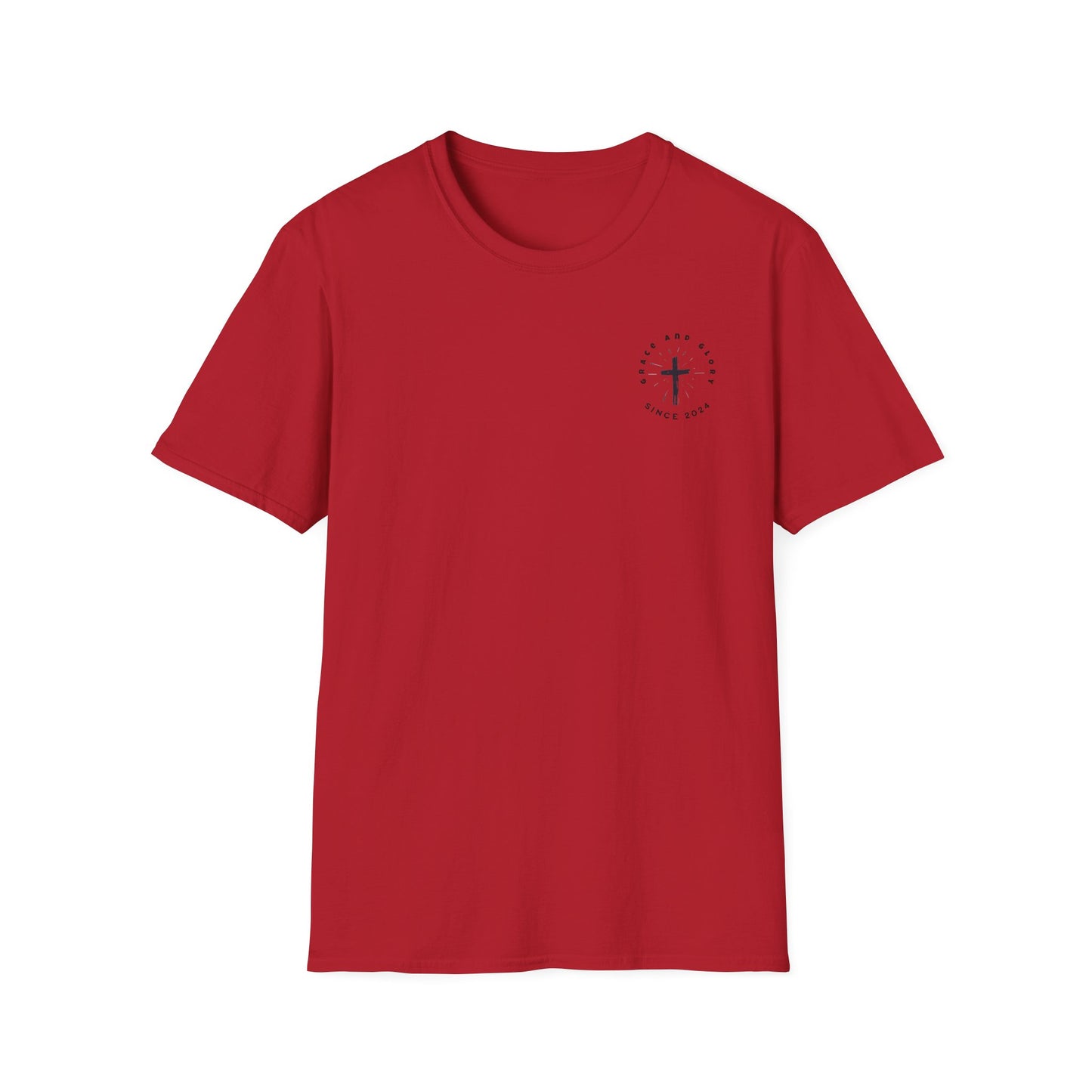 Inspirational Unisex Softstyle T-Shirt - 'Only in God Will You Find True Happiness'