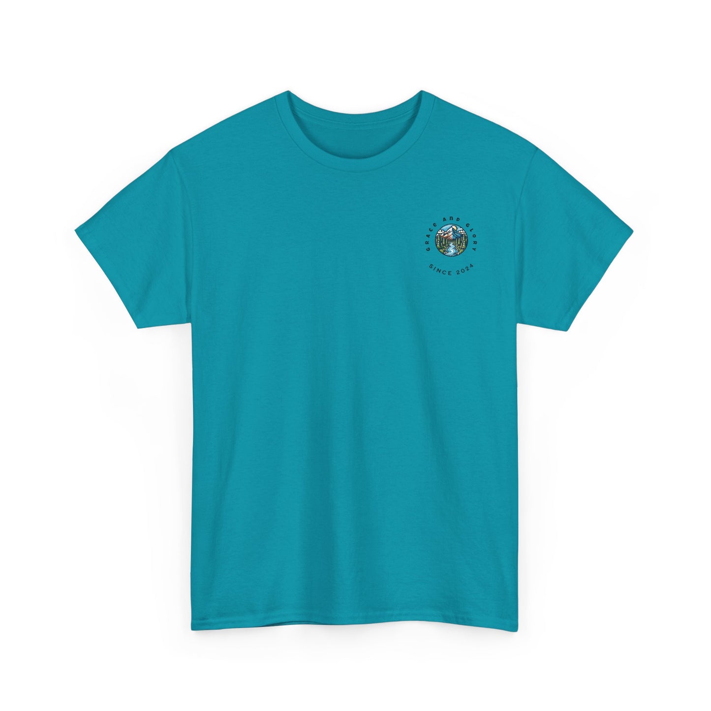 Faith-Inspired Unisex Heavy Cotton Tee | Our Faith Can Move Mountains, Motivational Apparel