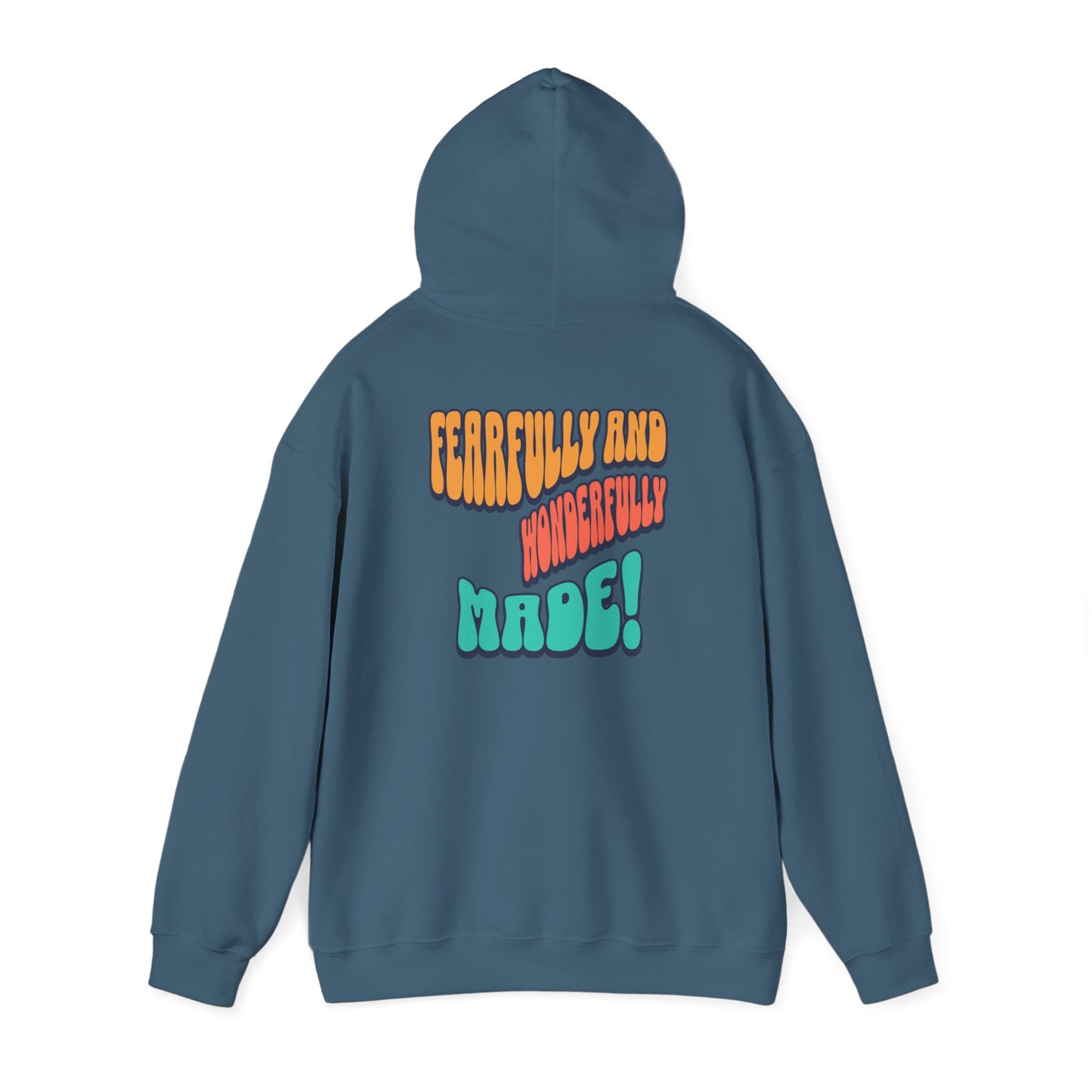 Inspirational Hooded Sweatshirt - 'JESUS' Rainbow Design, Faith-Based Apparel
