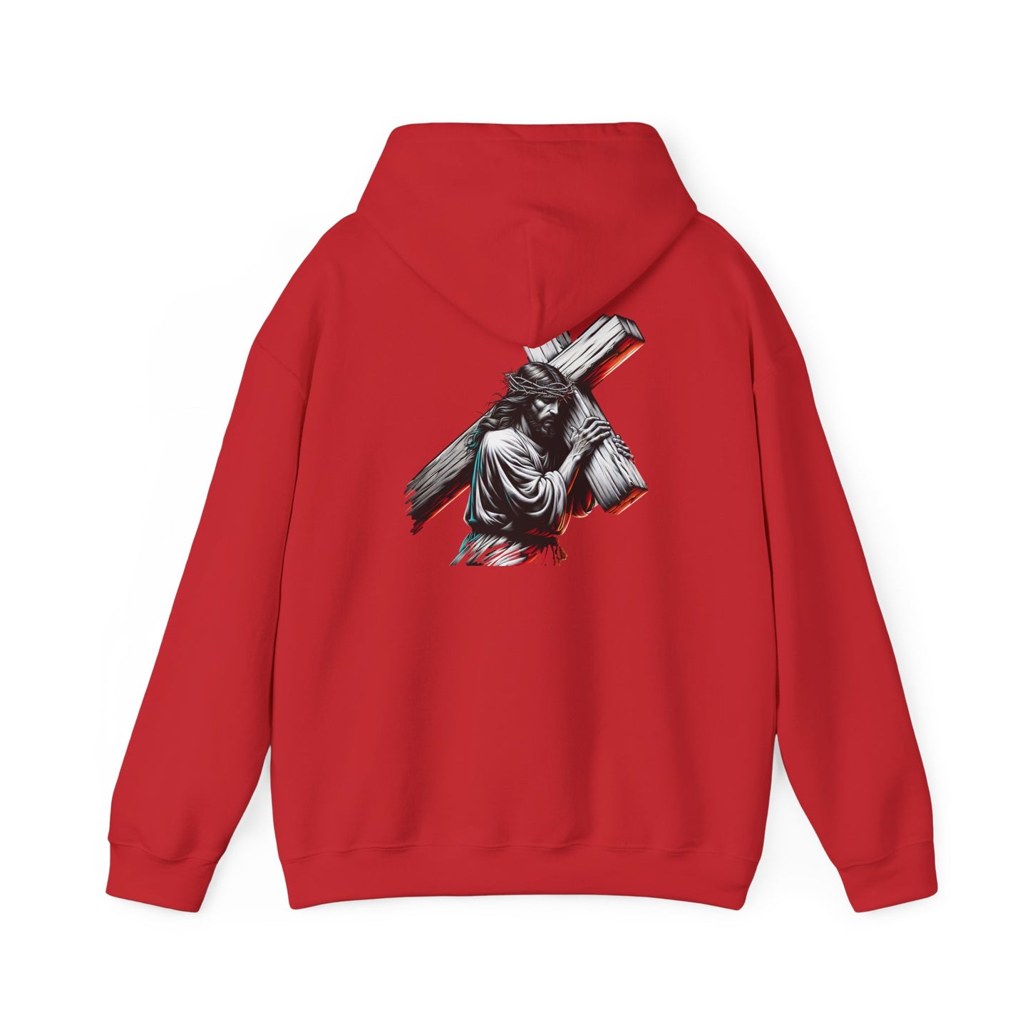 Inspirational Unisex Hooded Sweatshirt - Faith & Strength Design