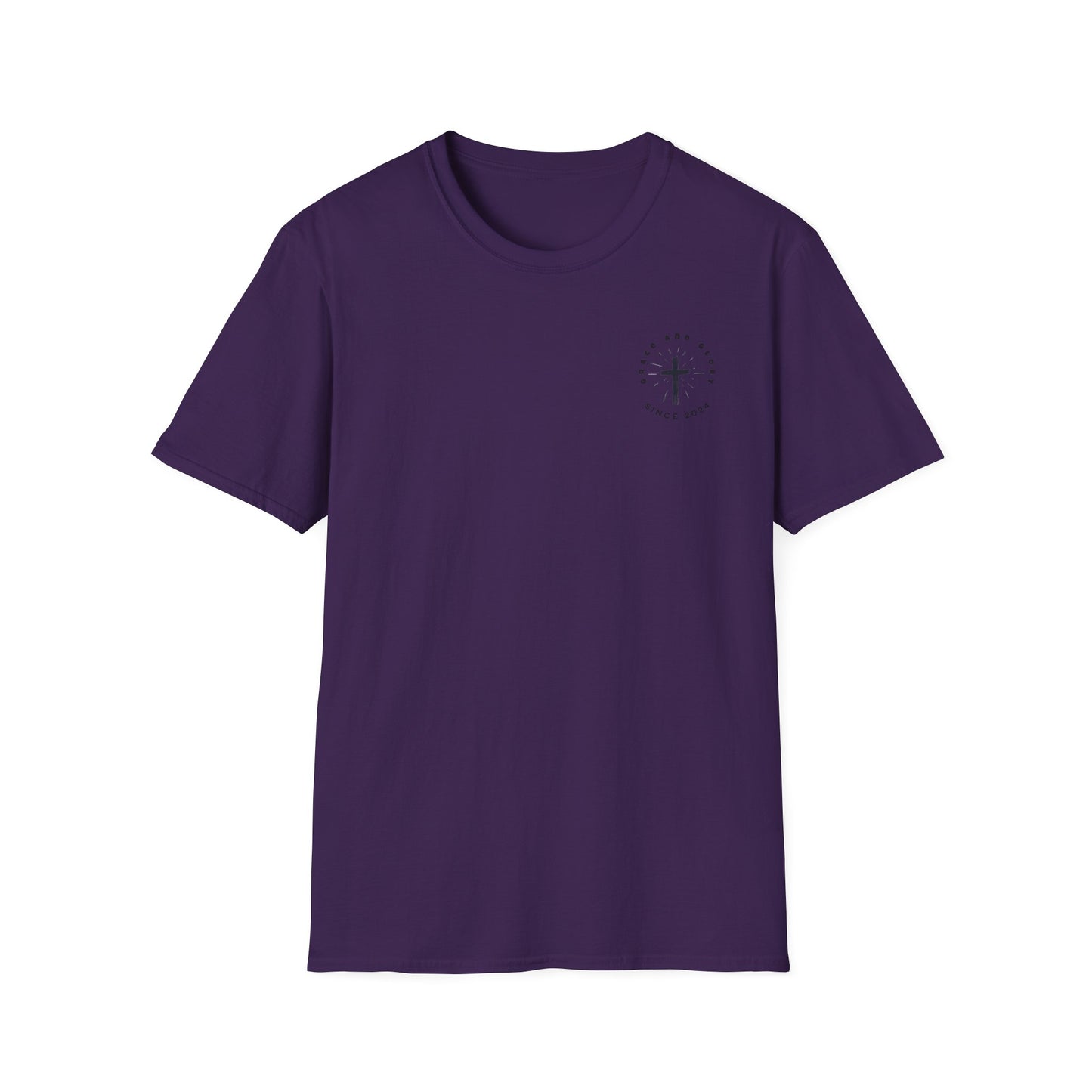 Inspirational Unisex Softstyle T-Shirt - 'Only in God Will You Find True Happiness'