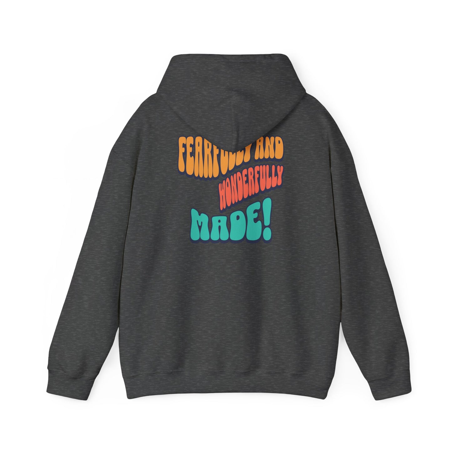 Inspirational Hooded Sweatshirt - 'JESUS' Rainbow Design, Faith-Based Apparel