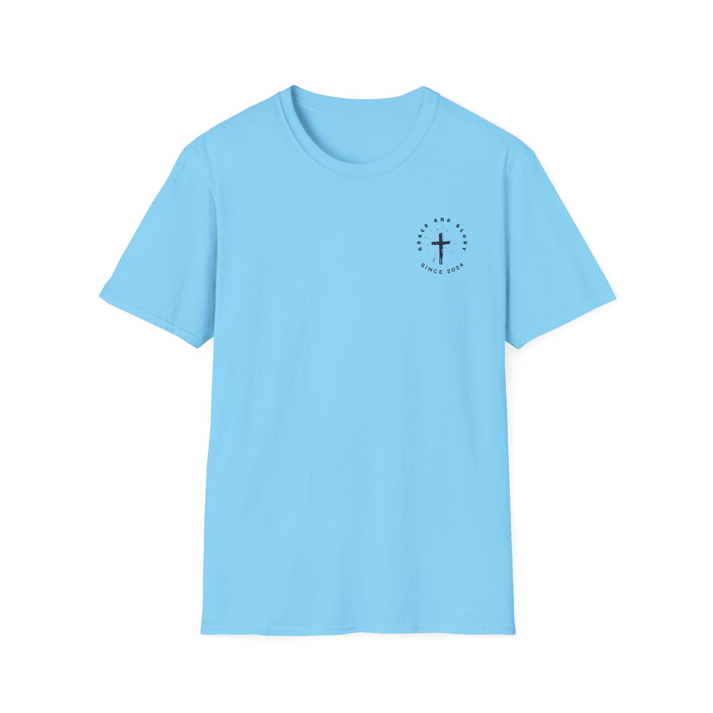 Inspirational Unisex Softstyle T-Shirt - 'Only in God Will You Find True Happiness'