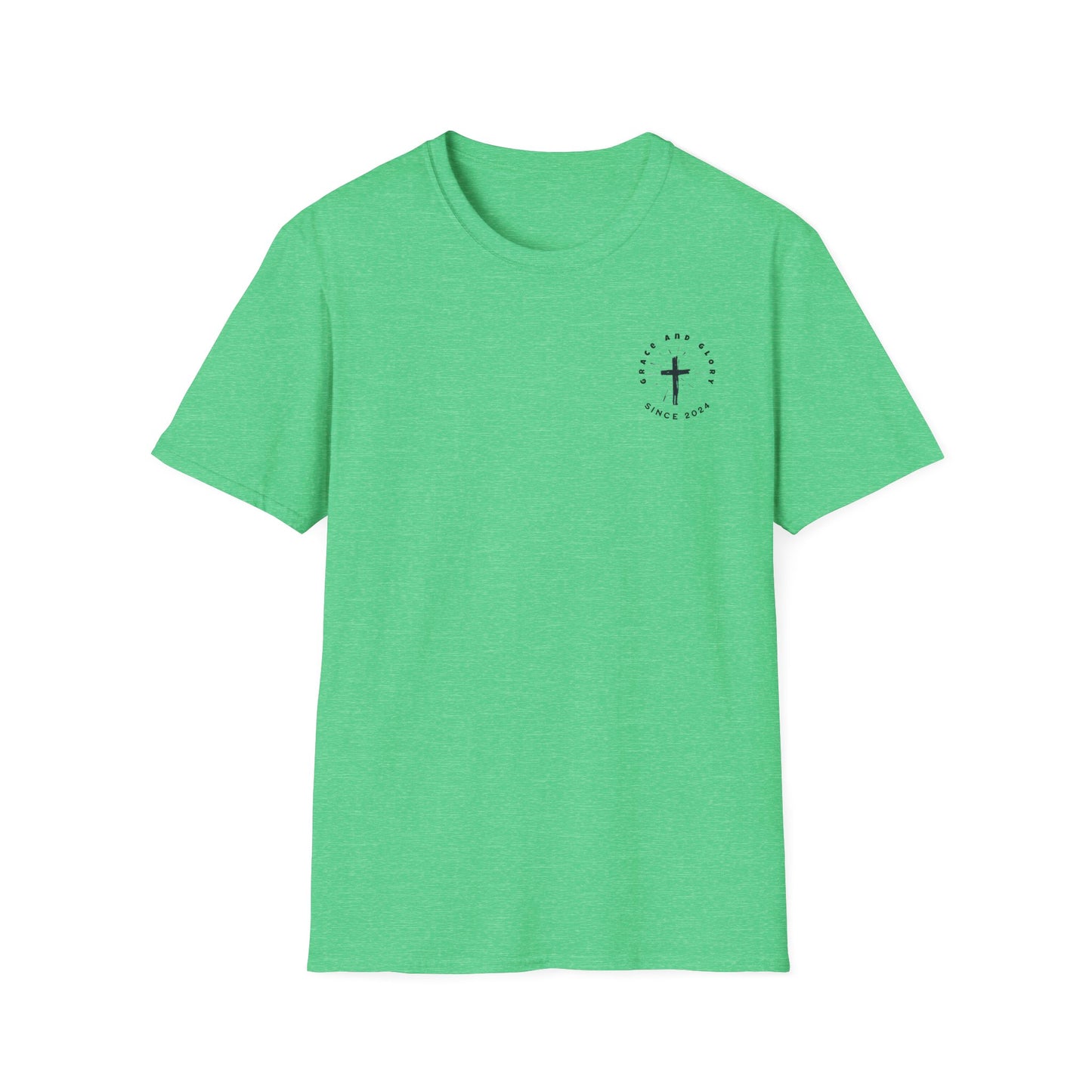 Inspirational Unisex Softstyle T-Shirt - 'Only in God Will You Find True Happiness'