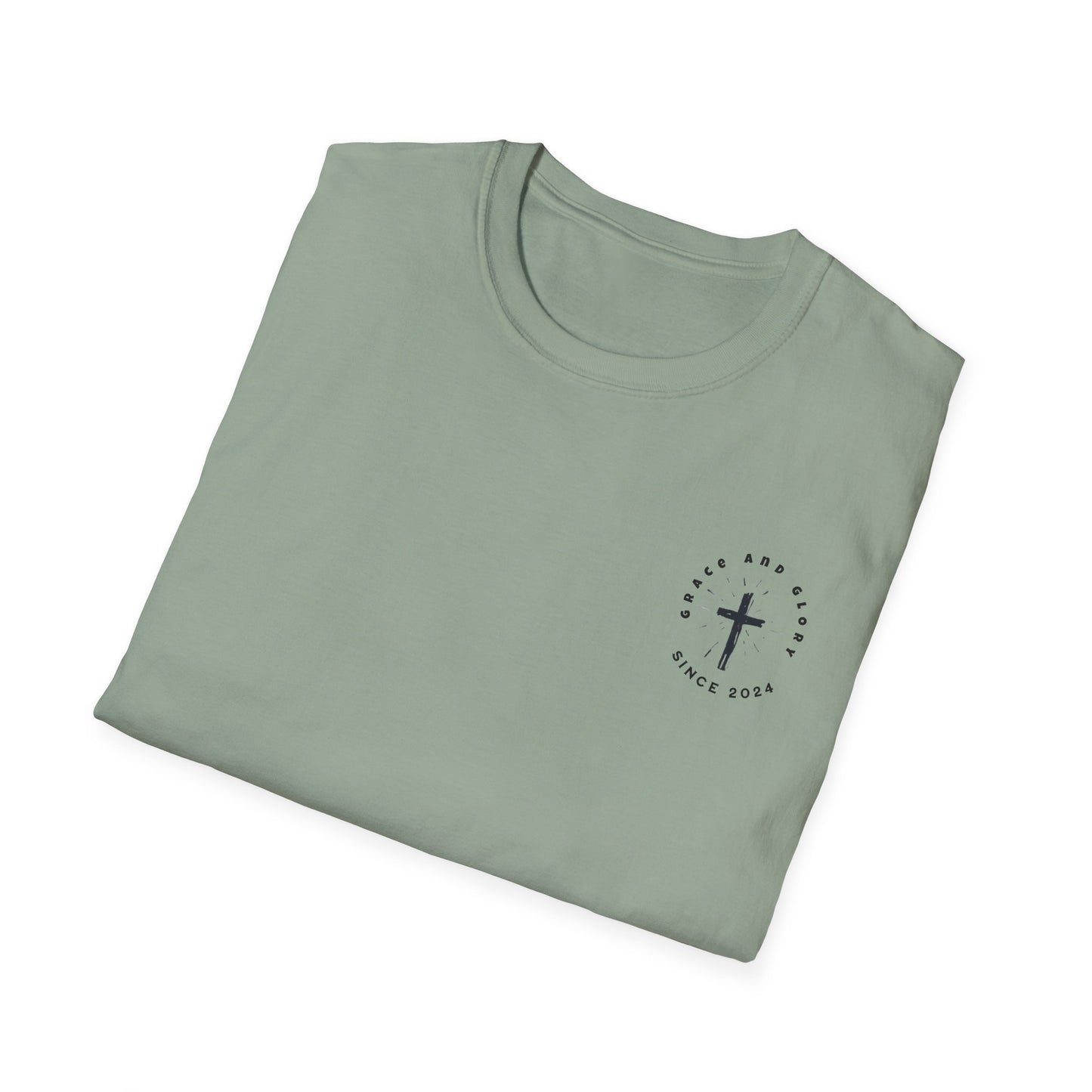 Inspirational Unisex Softstyle T-Shirt - 'Only in God Will You Find True Happiness'