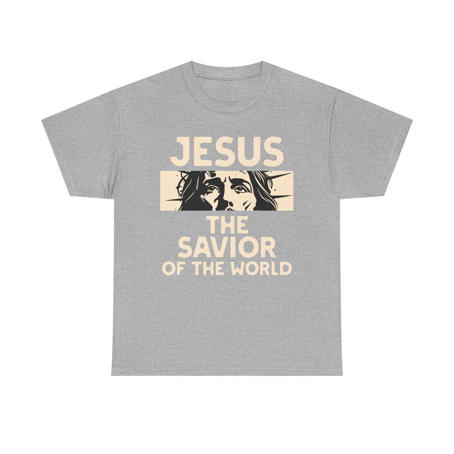 Jesus Savior of the World Unisex Heavy Cotton Tee - Inspirational Christian Graphic T-Shirt