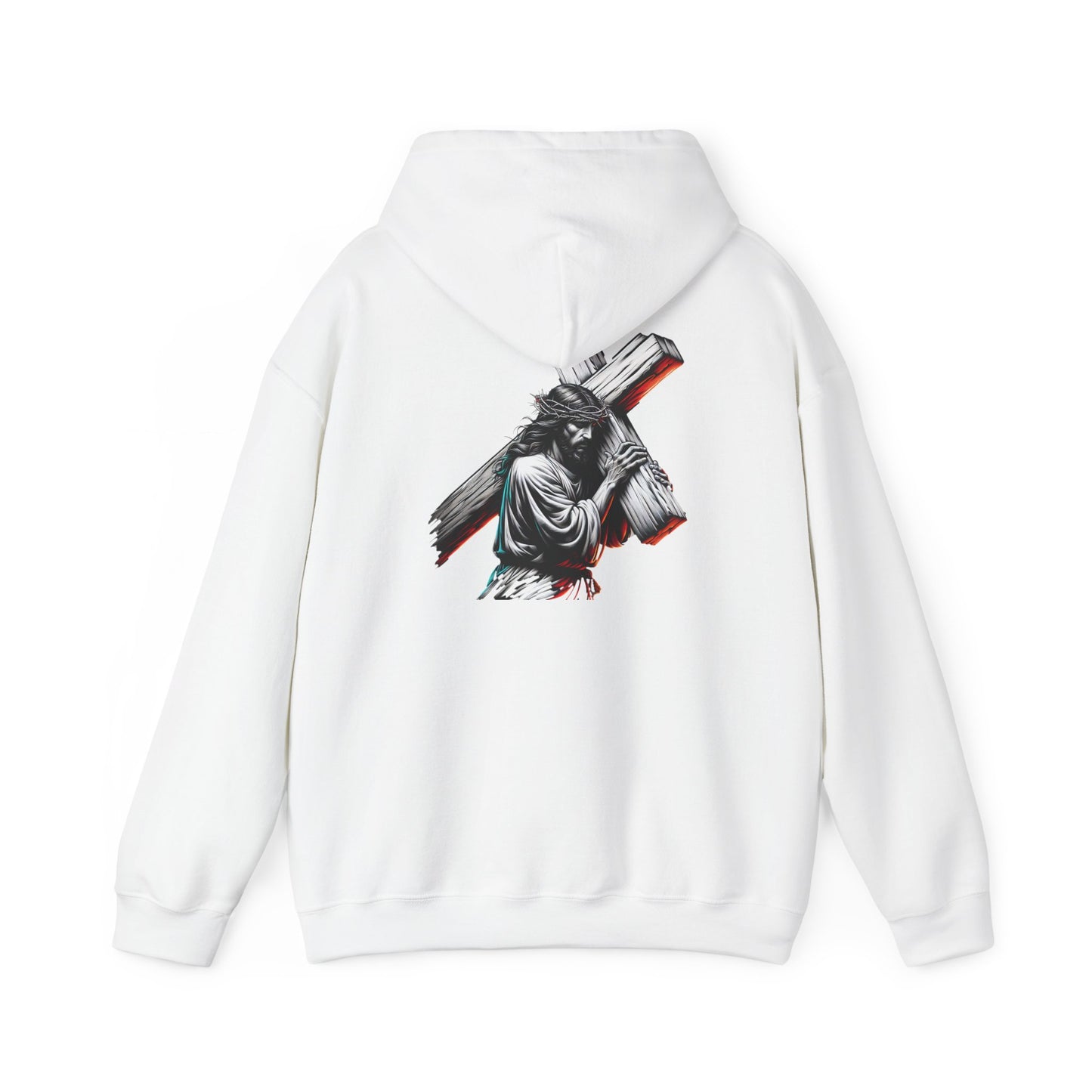 Inspirational Unisex Hooded Sweatshirt - Faith & Strength Design