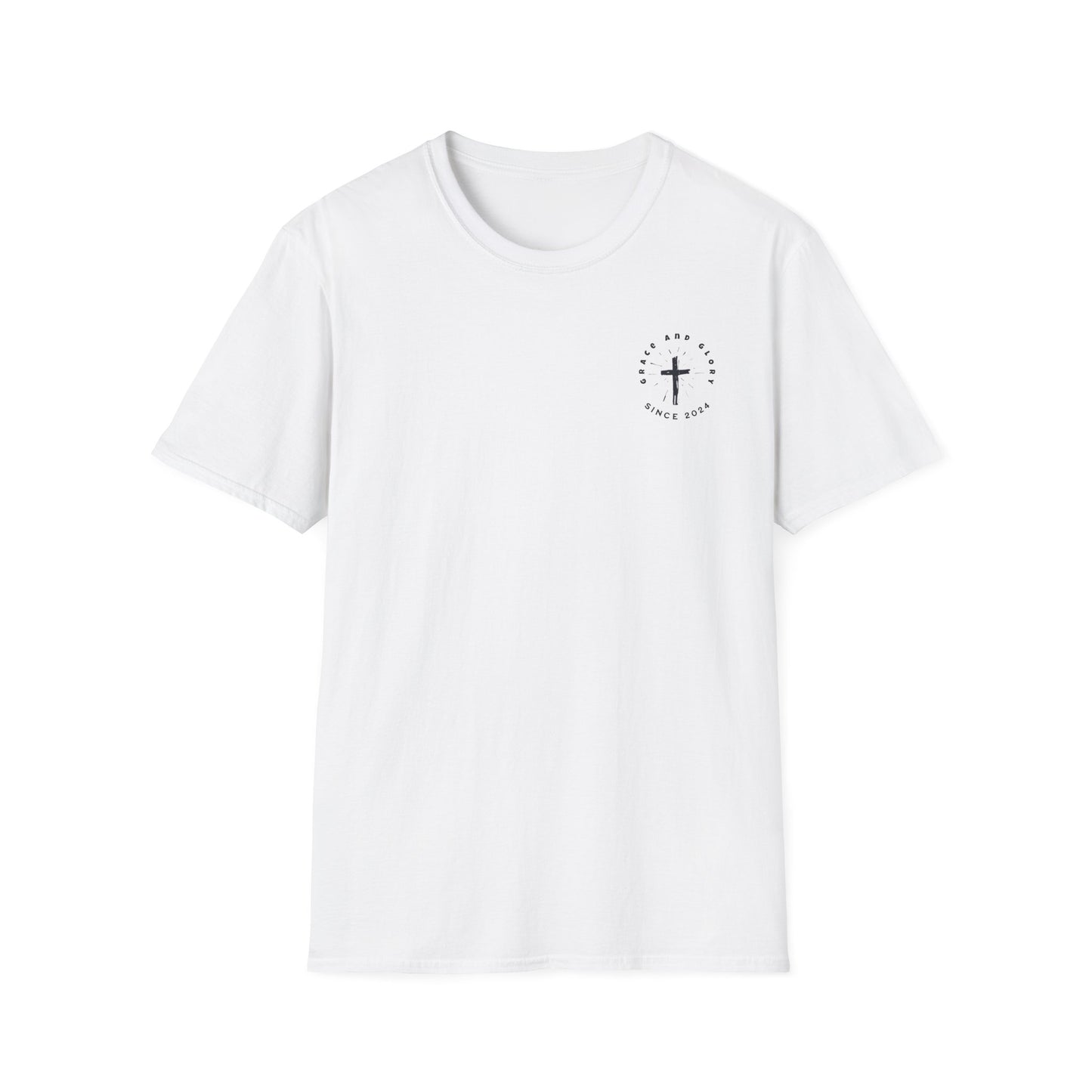 Inspirational Unisex Softstyle T-Shirt - 'Only in God Will You Find True Happiness'