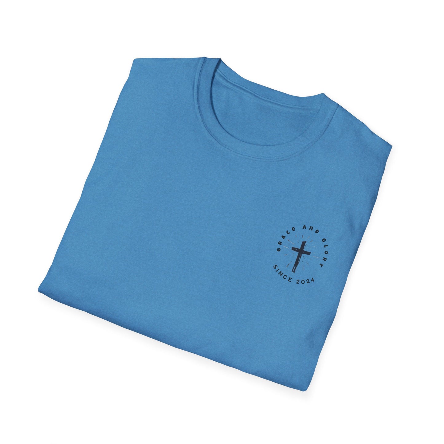 Inspirational Unisex Softstyle T-Shirt - 'Only in God Will You Find True Happiness'