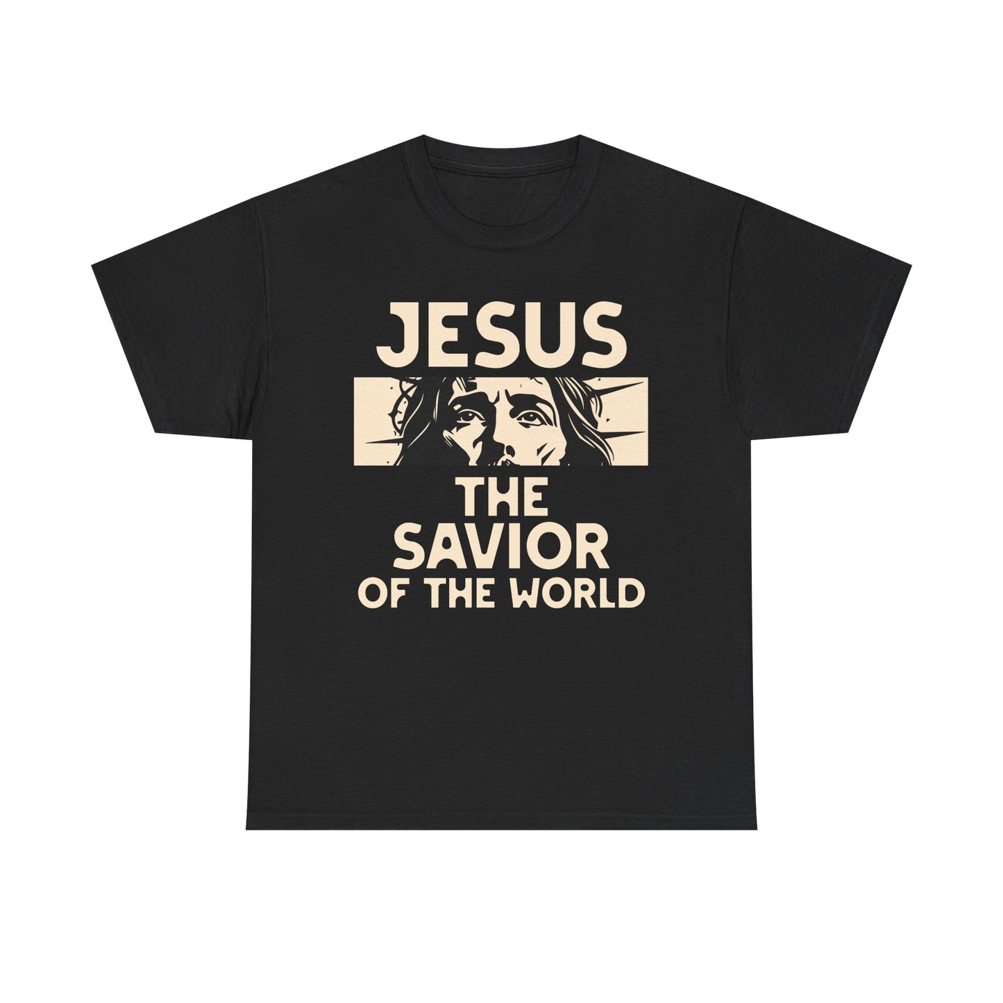 Jesus Savior of the World Unisex Heavy Cotton Tee - Inspirational Christian Graphic T-Shirt