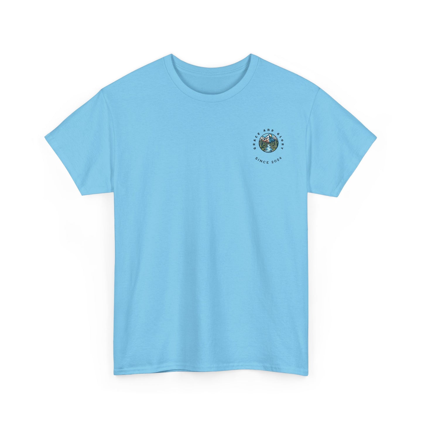 Faith-Inspired Unisex Heavy Cotton Tee | Our Faith Can Move Mountains, Motivational Apparel
