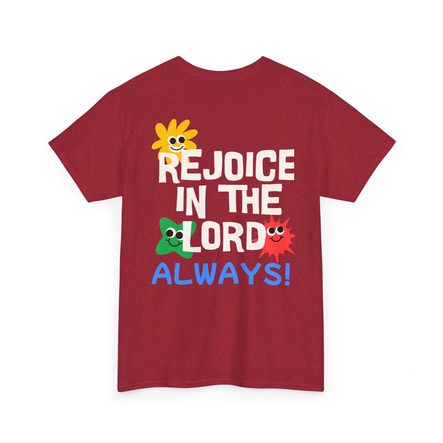 Rejoice in the Lord T-Shirt - Unisex Heavy Cotton Tee for Faith and Positivity