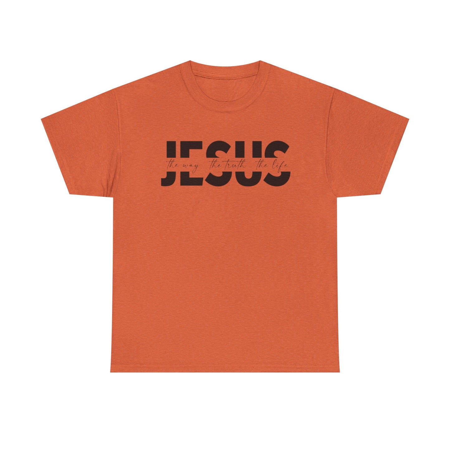 Faithful Message Unisex Heavy Cotton Tee - 'Jesus: The Way, The Truth, The Life'