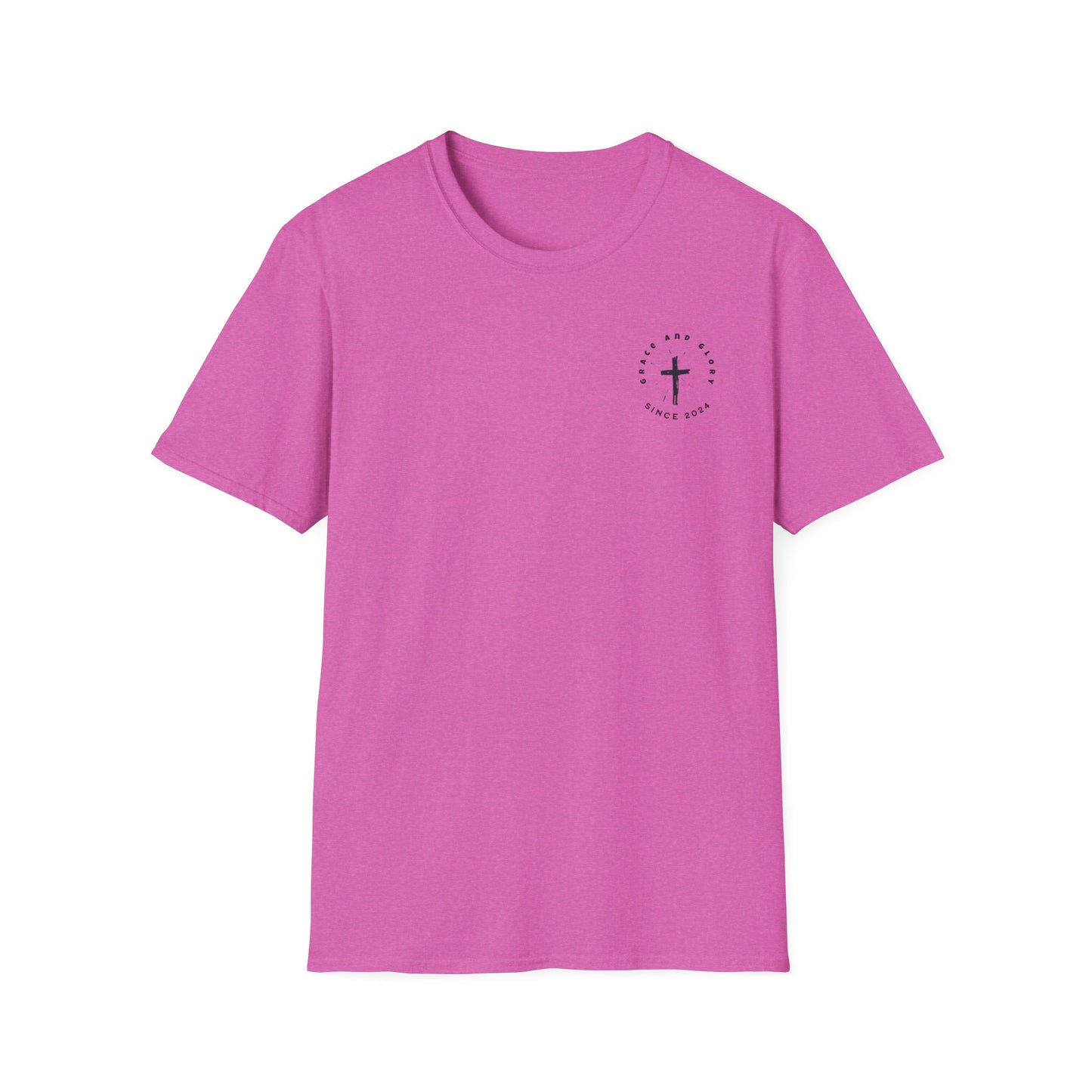 Inspirational Unisex Softstyle T-Shirt - 'Only in God Will You Find True Happiness'