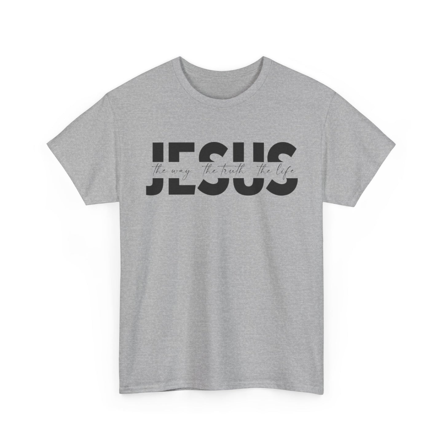 Faithful Message Unisex Heavy Cotton Tee - 'Jesus: The Way, The Truth, The Life'