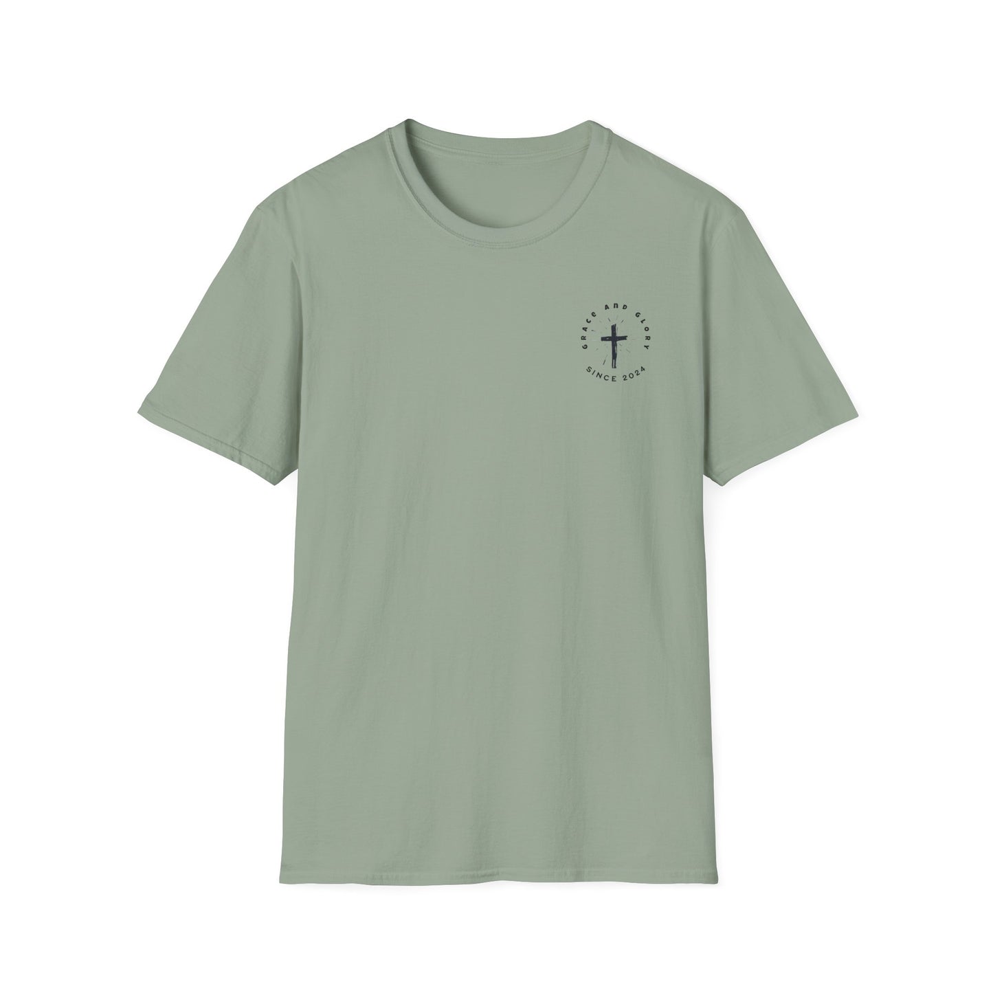 Inspirational Unisex Softstyle T-Shirt - 'Only in God Will You Find True Happiness'