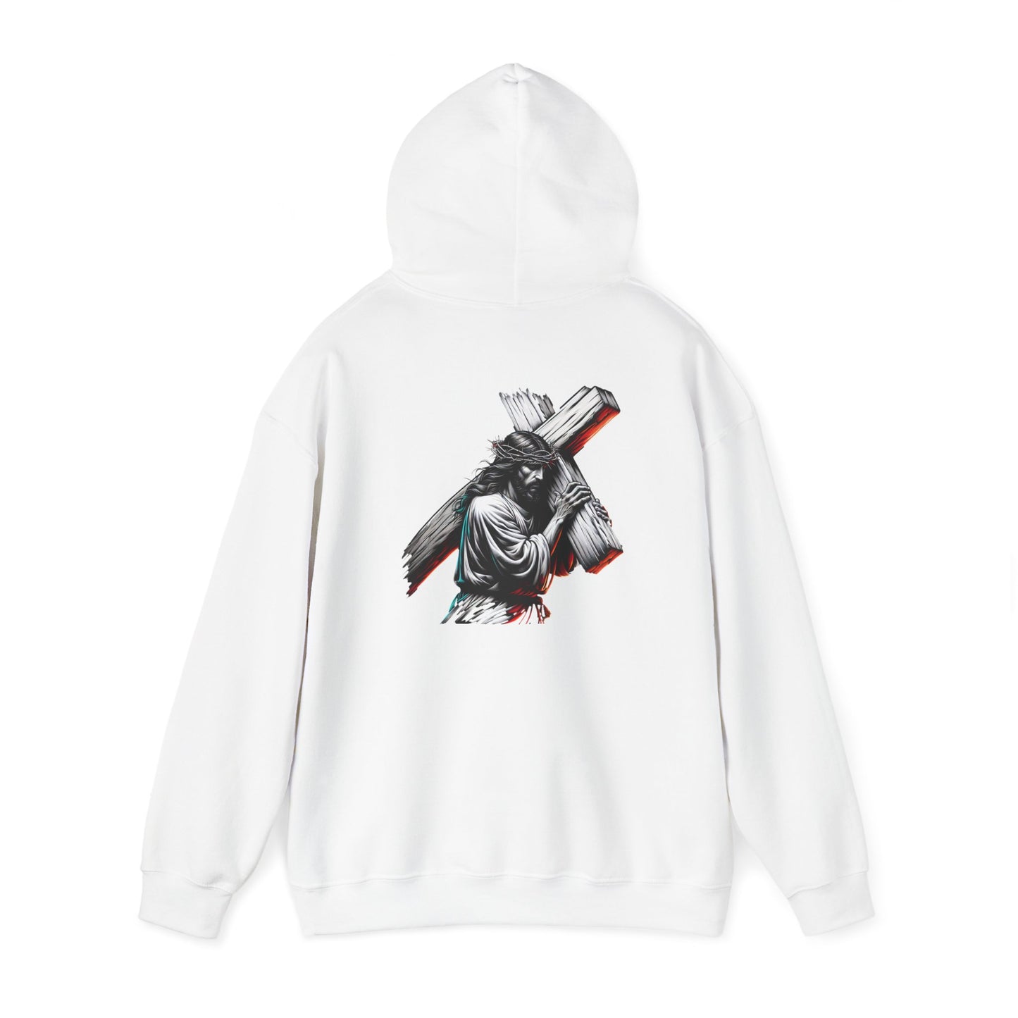Inspirational Unisex Hooded Sweatshirt - Faith & Strength Design