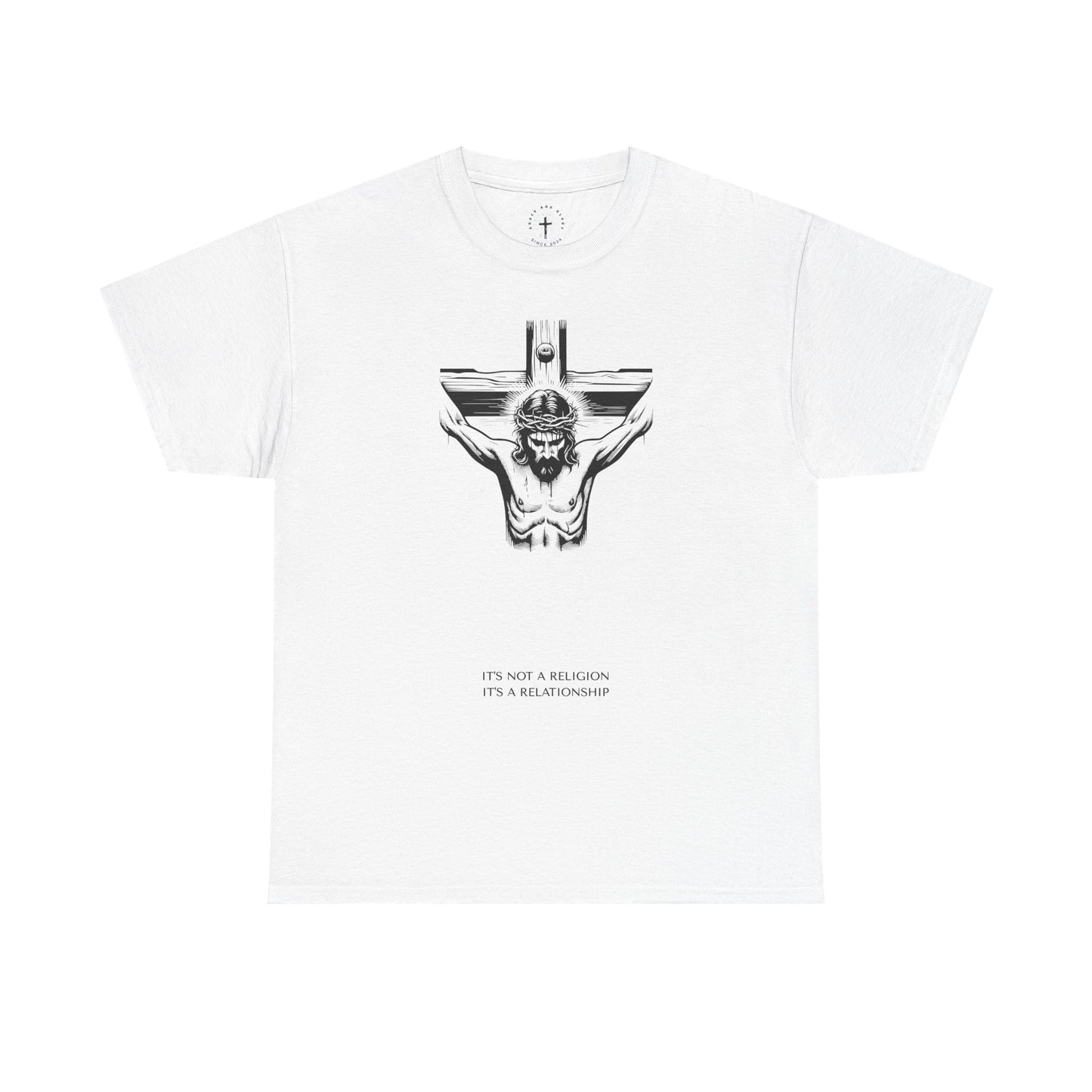 Unisex Heavy Cotton Tee - "It's Not a Religion, It's a Relationship" Graphic Tee