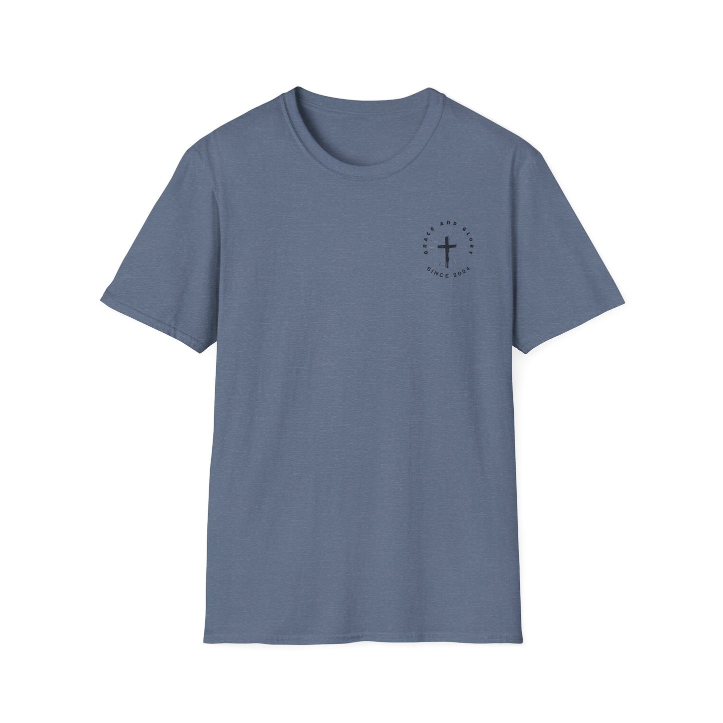 Inspirational Unisex Softstyle T-Shirt - 'Only in God Will You Find True Happiness'