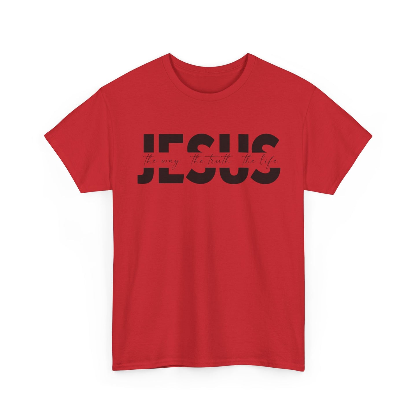 Faithful Message Unisex Heavy Cotton Tee - 'Jesus: The Way, The Truth, The Life'