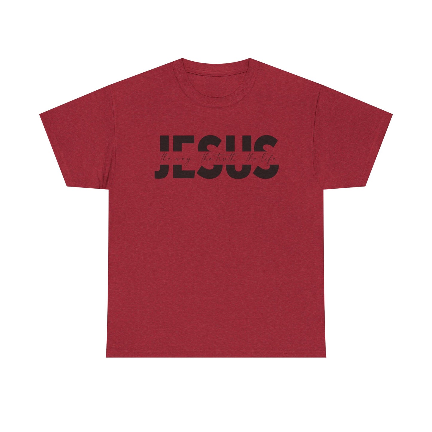 Faithful Message Unisex Heavy Cotton Tee - 'Jesus: The Way, The Truth, The Life'