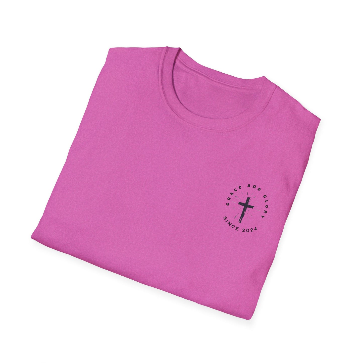 Inspirational Unisex Softstyle T-Shirt - 'Only in God Will You Find True Happiness'