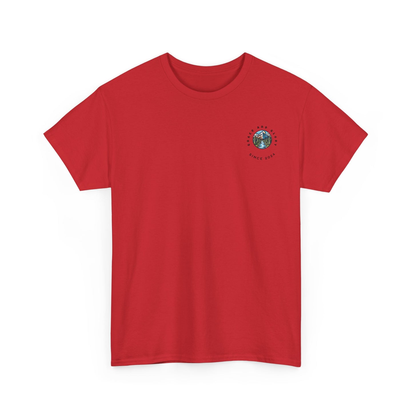 Faith-Inspired Unisex Heavy Cotton Tee | Our Faith Can Move Mountains, Motivational Apparel