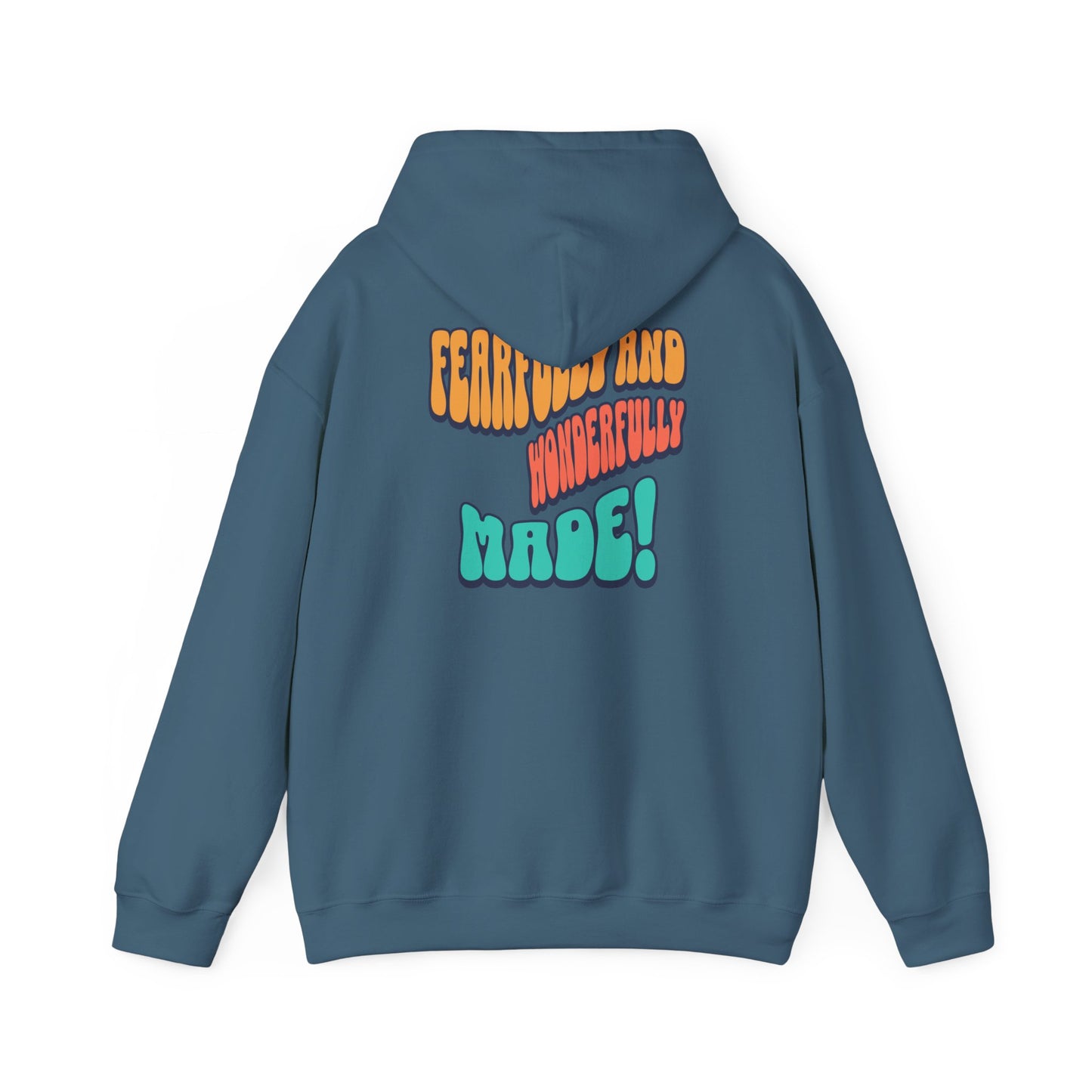 Inspirational Hooded Sweatshirt - 'JESUS' Rainbow Design, Faith-Based Apparel