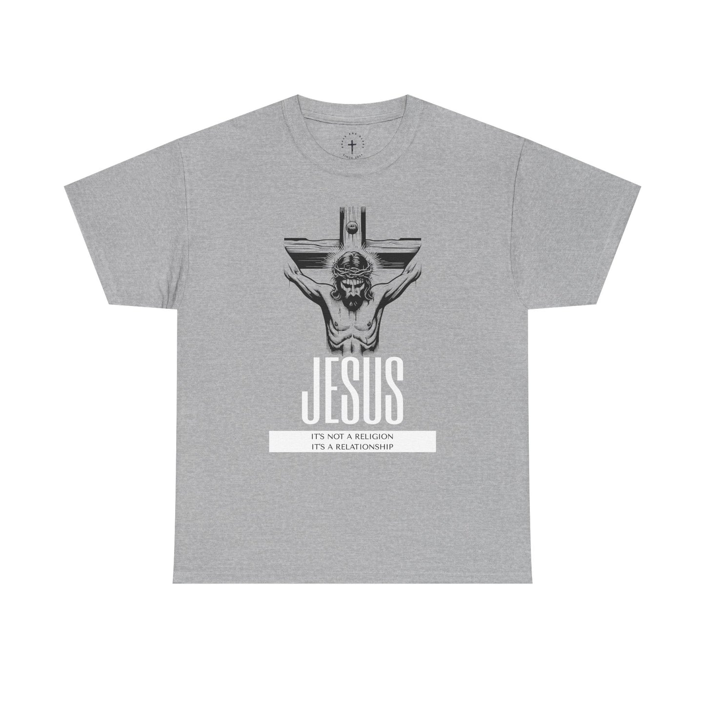 Unisex Heavy Cotton Tee - "It's Not a Religion, It's a Relationship" Graphic Tee