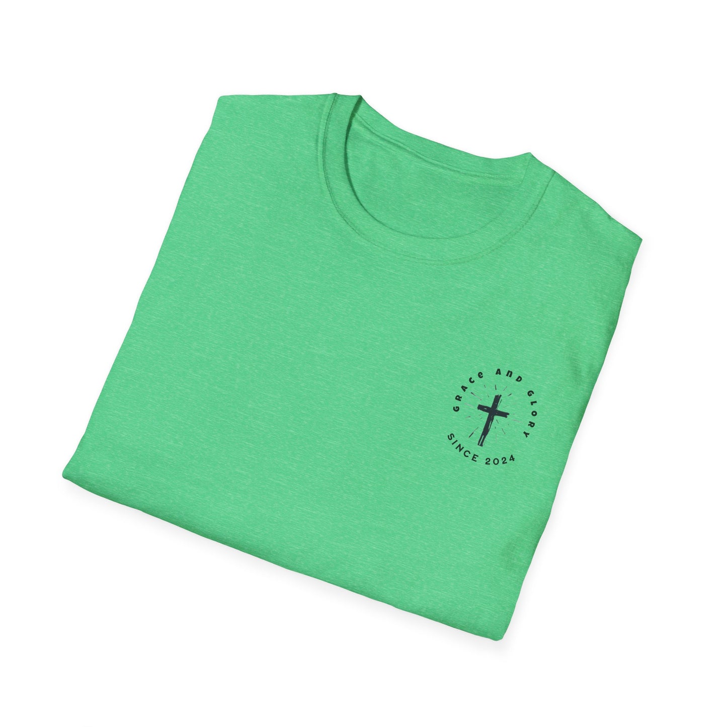 Inspirational Unisex Softstyle T-Shirt - 'Only in God Will You Find True Happiness'