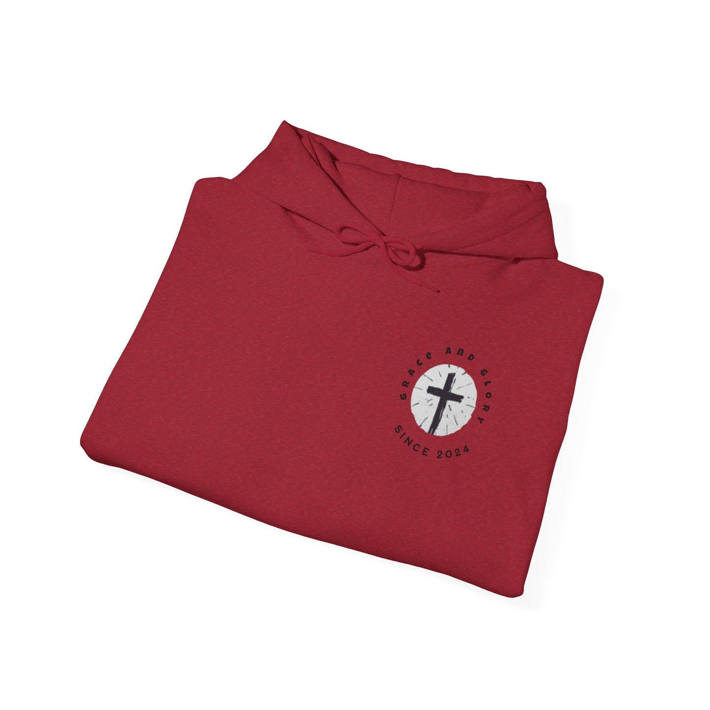 Inspirational Unisex Hooded Sweatshirt - Faith & Strength Design